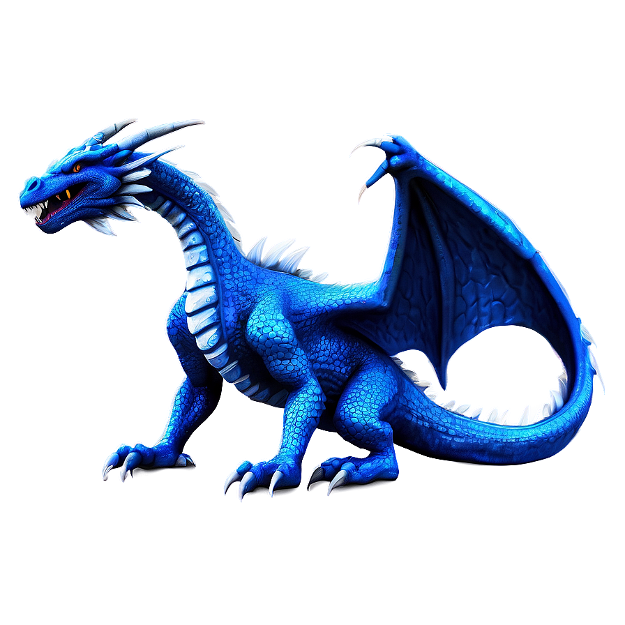 Digital Blue Dragon Artwork Png 06252024