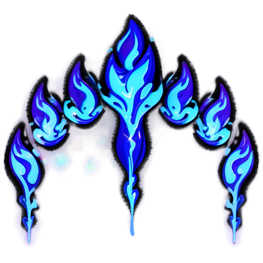 Digital Blue Flame Creation Png 06202024