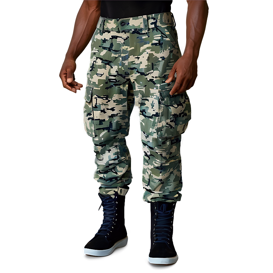 Digital Camo Cargo Pants Png 06132024