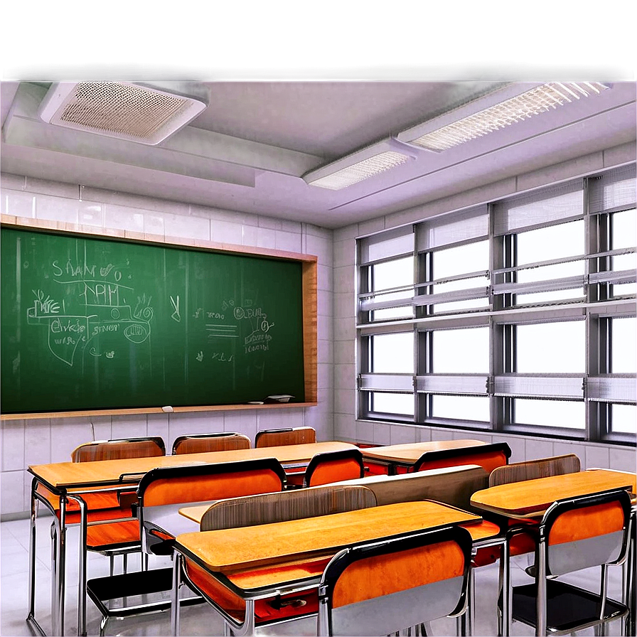 Digital Classroom Illustration Png Qej