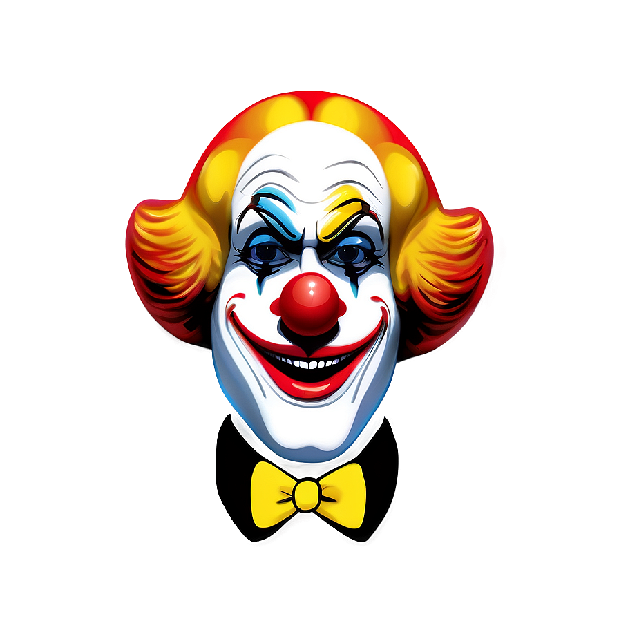 Digital Clown Face Image Png Mbc