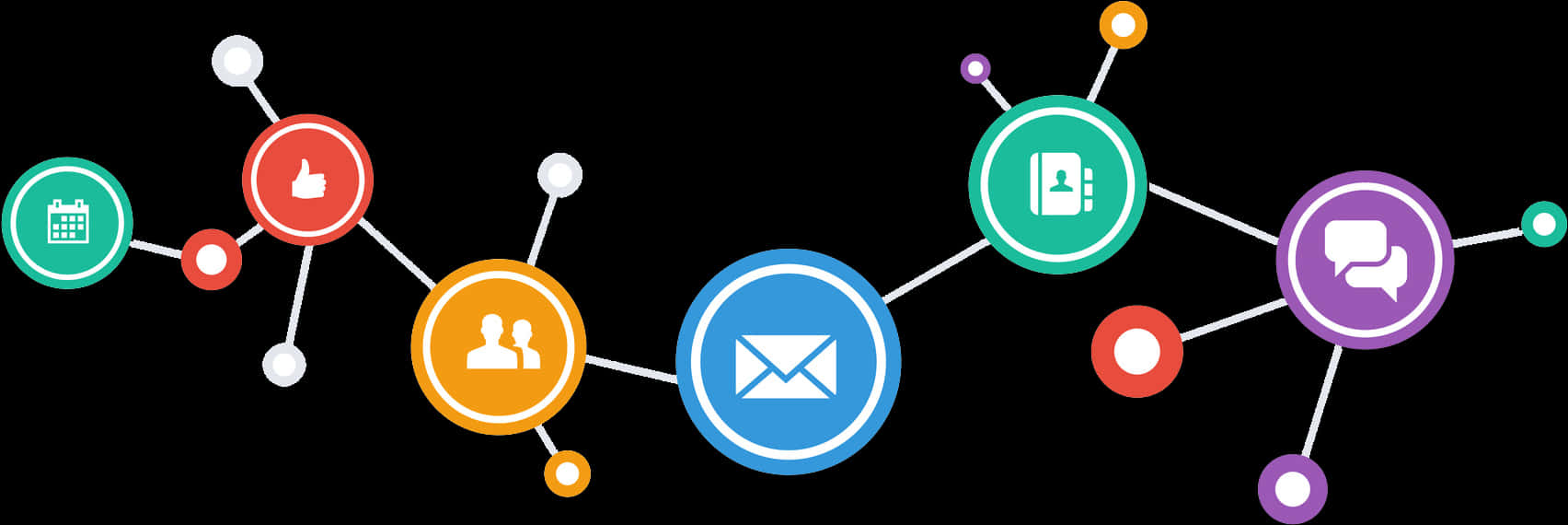 Digital Communication Network Graphic