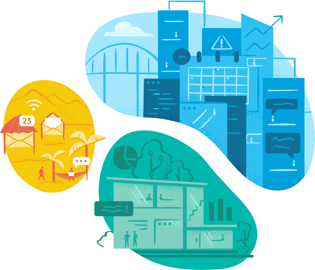 Digital Connectivityand Infrastructure Illustration