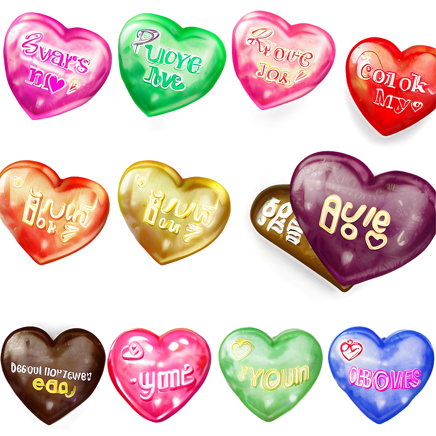 Digital Conversation Hearts Png Qvg62