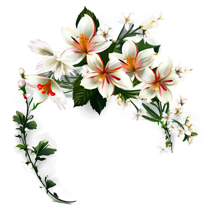 Digital Corner Flower Png Euo47