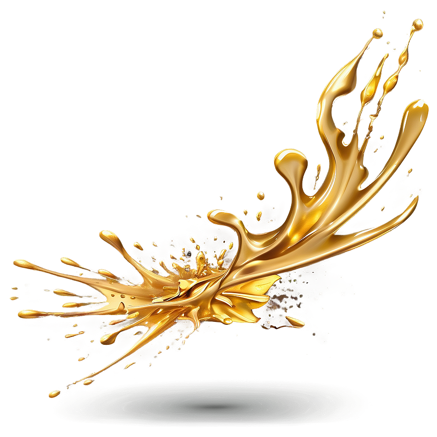 Digital Gold Paint Splash Png Esc28