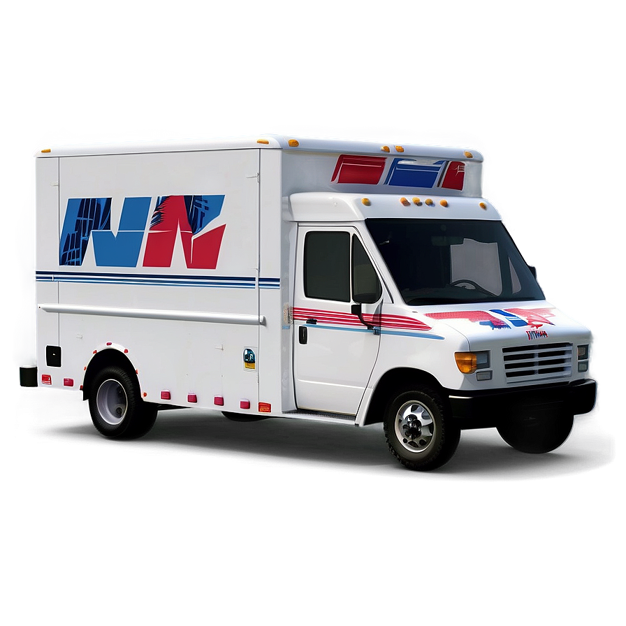 Digital Mail Truck Render Png 06282024