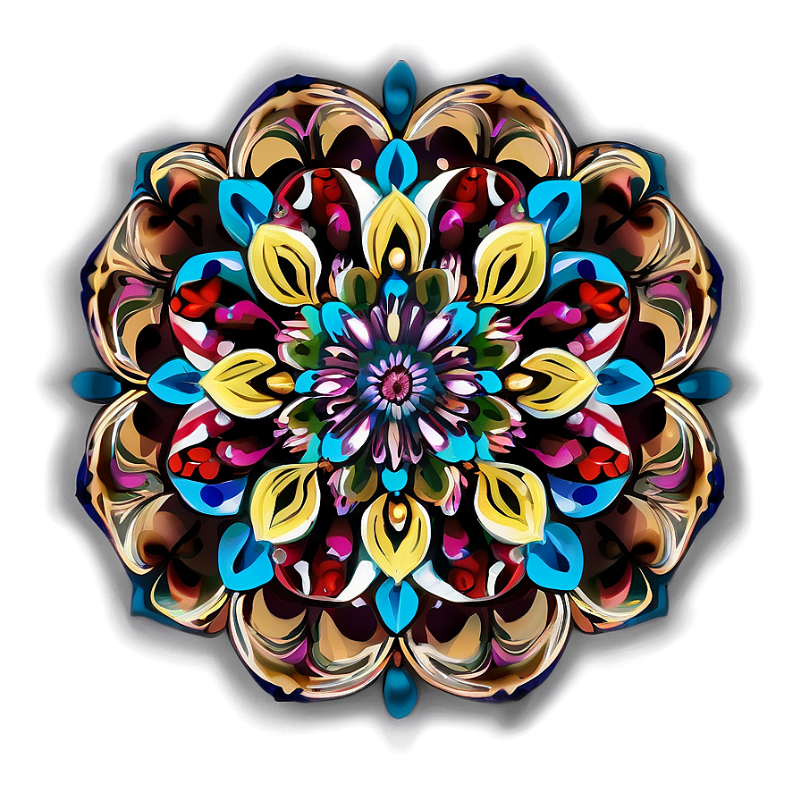 Digital Mandala Print Png 52