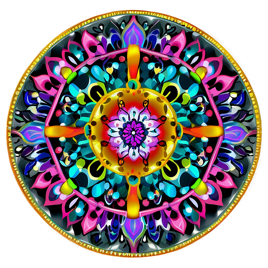 Digital Mandala Print Png Omj