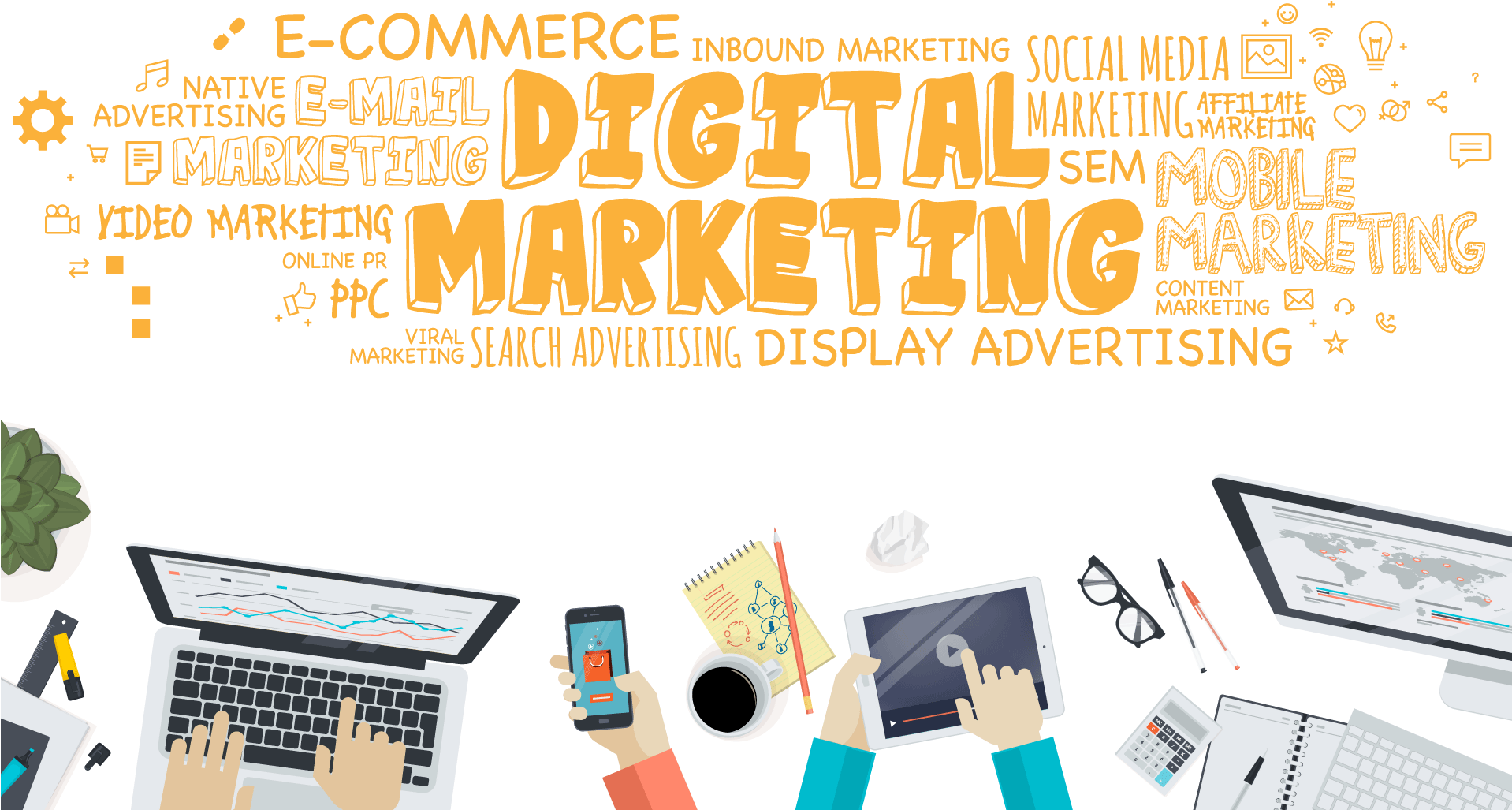 Digital Marketing Concepts Illustration