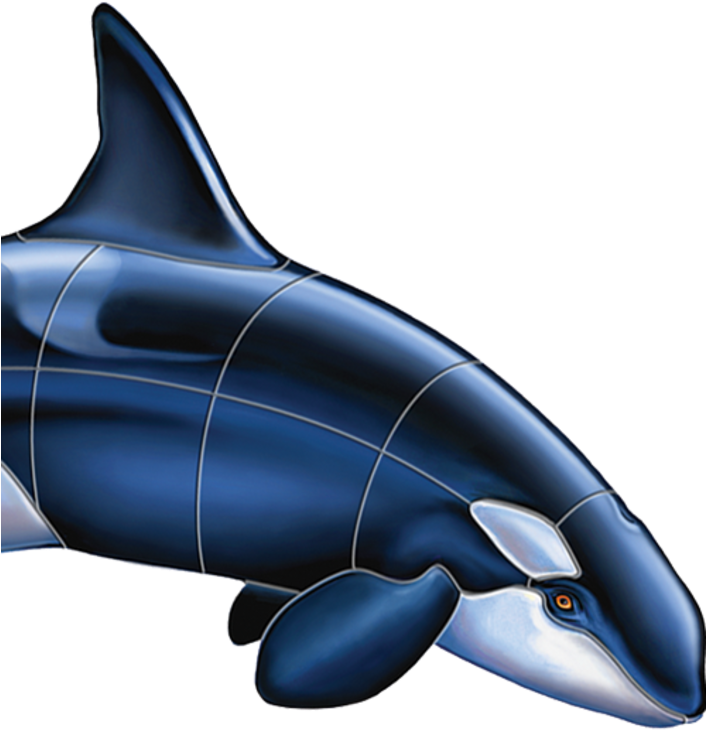 Digital Orca Sculpture Artwork