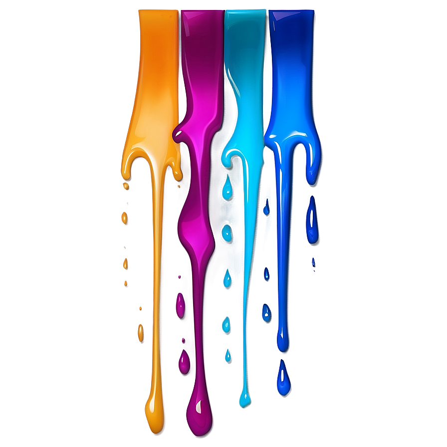 Digital Paint Drip Abstract Png 16