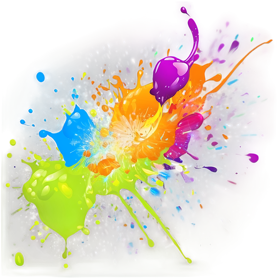 Digital Paint Splash Png 18