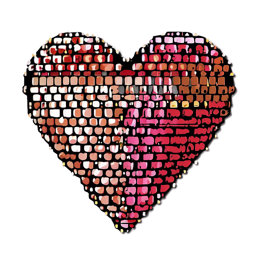 Digital Pixel Heart Png Xuu55