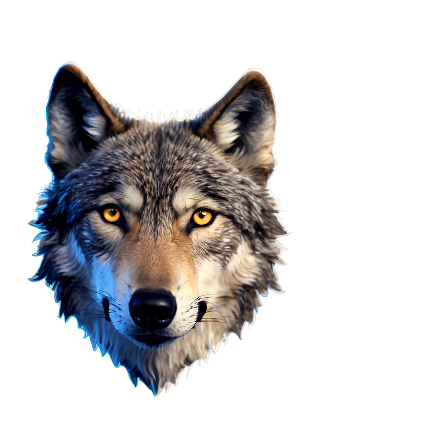 Digital Wolf Face Render Png 19