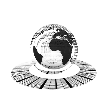 Digital World Globe Black Background