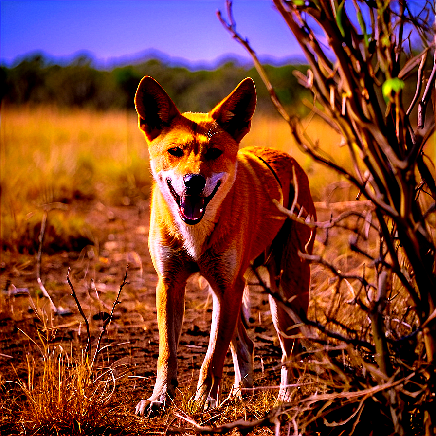 Dingo In Brushland Png 06202024