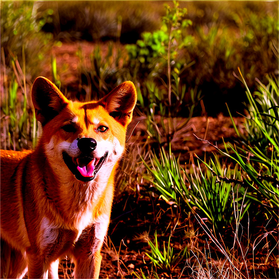 Dingo In Brushland Png Jja27