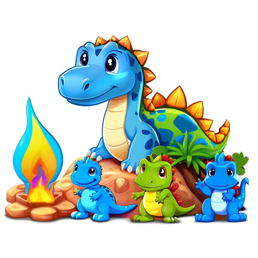 Dino And Friends Campfire Png 06122024