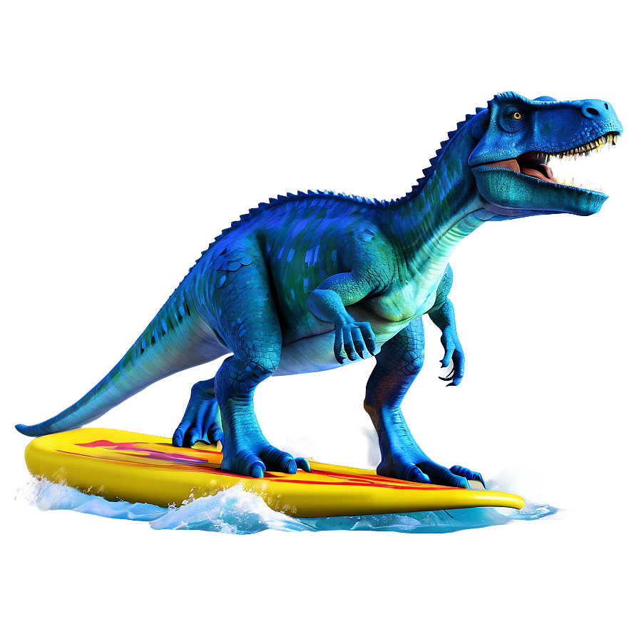 Dino Surfer Wave Png Tup