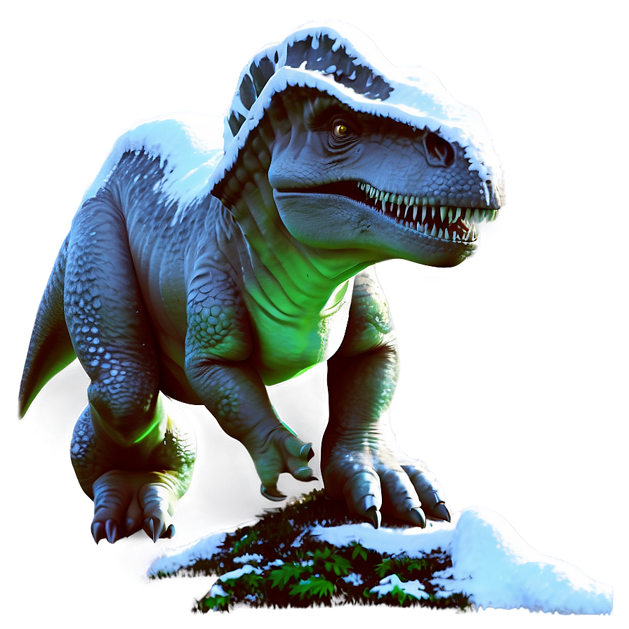 Dinosaur In Snow Png 05032024