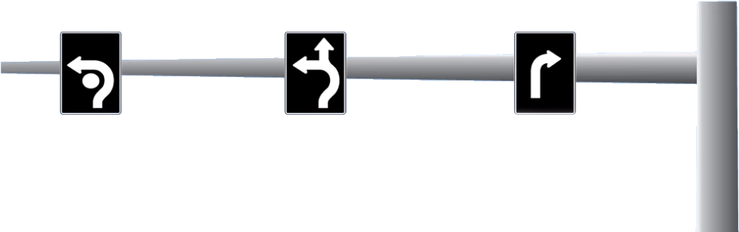 Directional Traffic Signson Pole