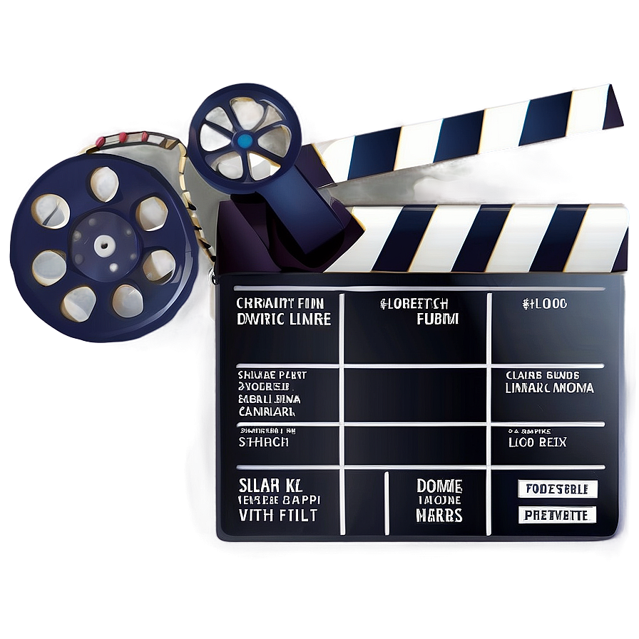 Director's Film Slate Clipart Png 06262024