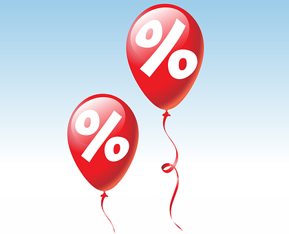 Discount Percentage Balloons