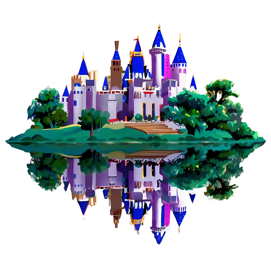 Disney Castle By The Lake Png Mtf