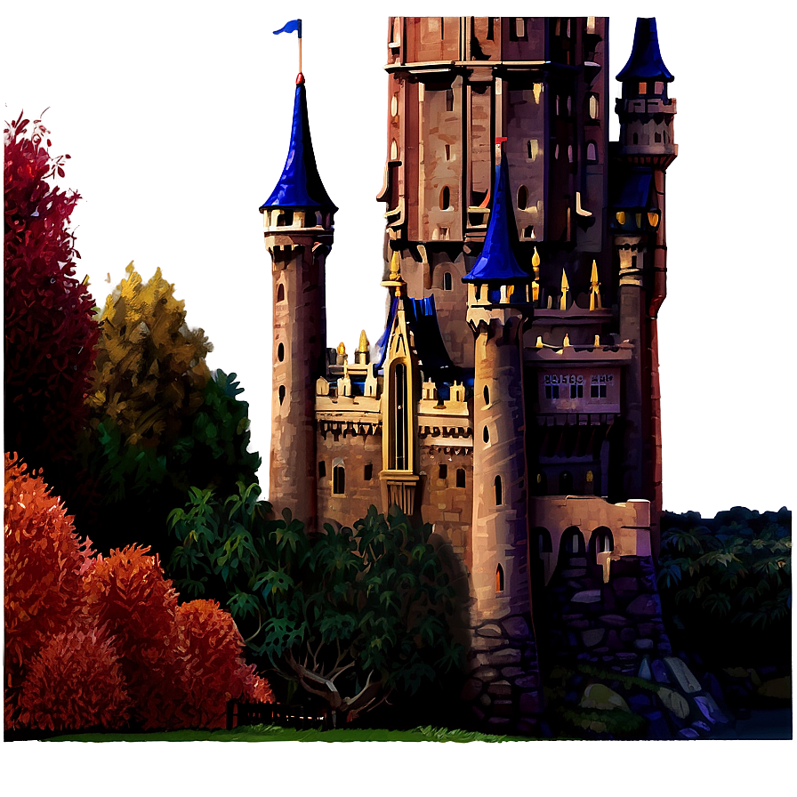 Disney Castle In Autumn Png 05242024