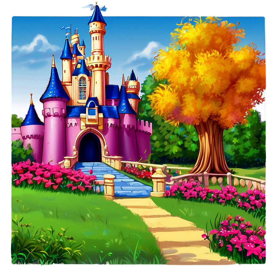 Disney Castle In Summer Png Nvl