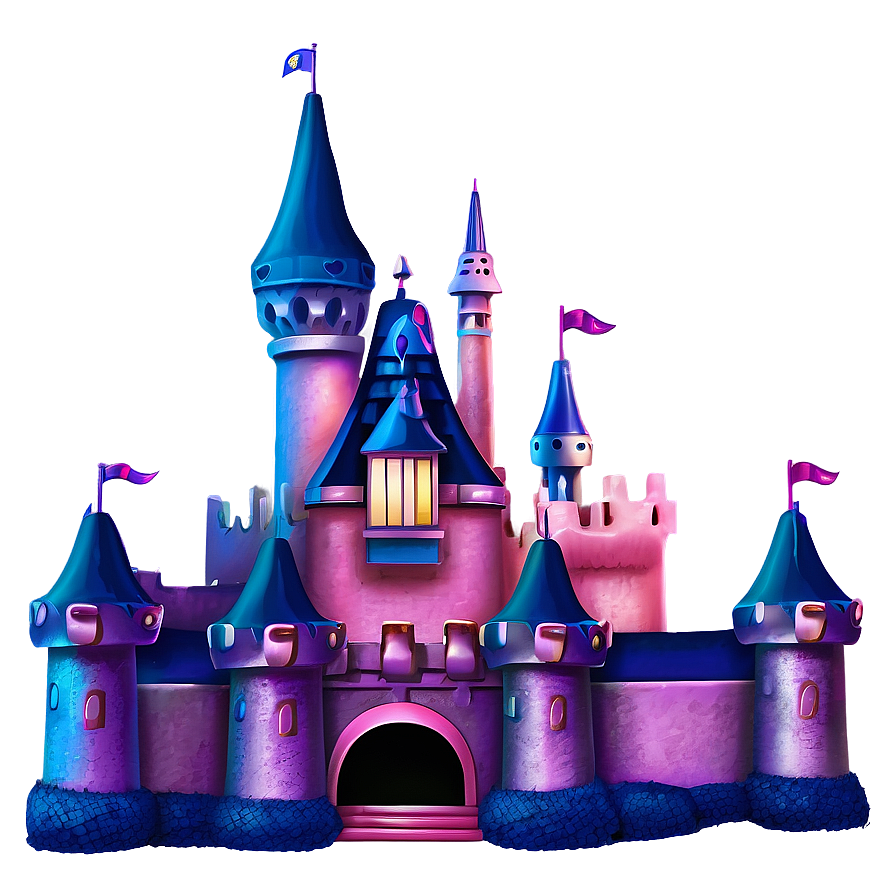 Disney Castle Night View Png Oha