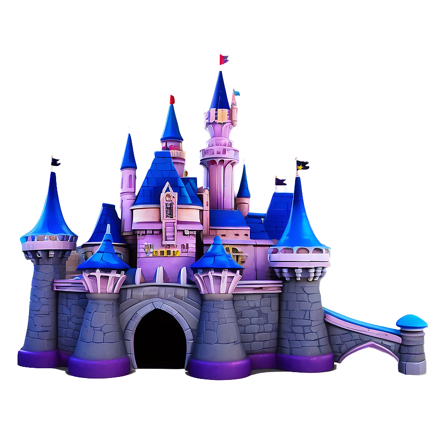 Disney Castle Romantic Night Png 05242024