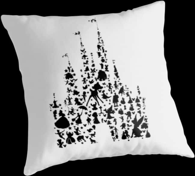 Disney Castle Silhouette Pillow