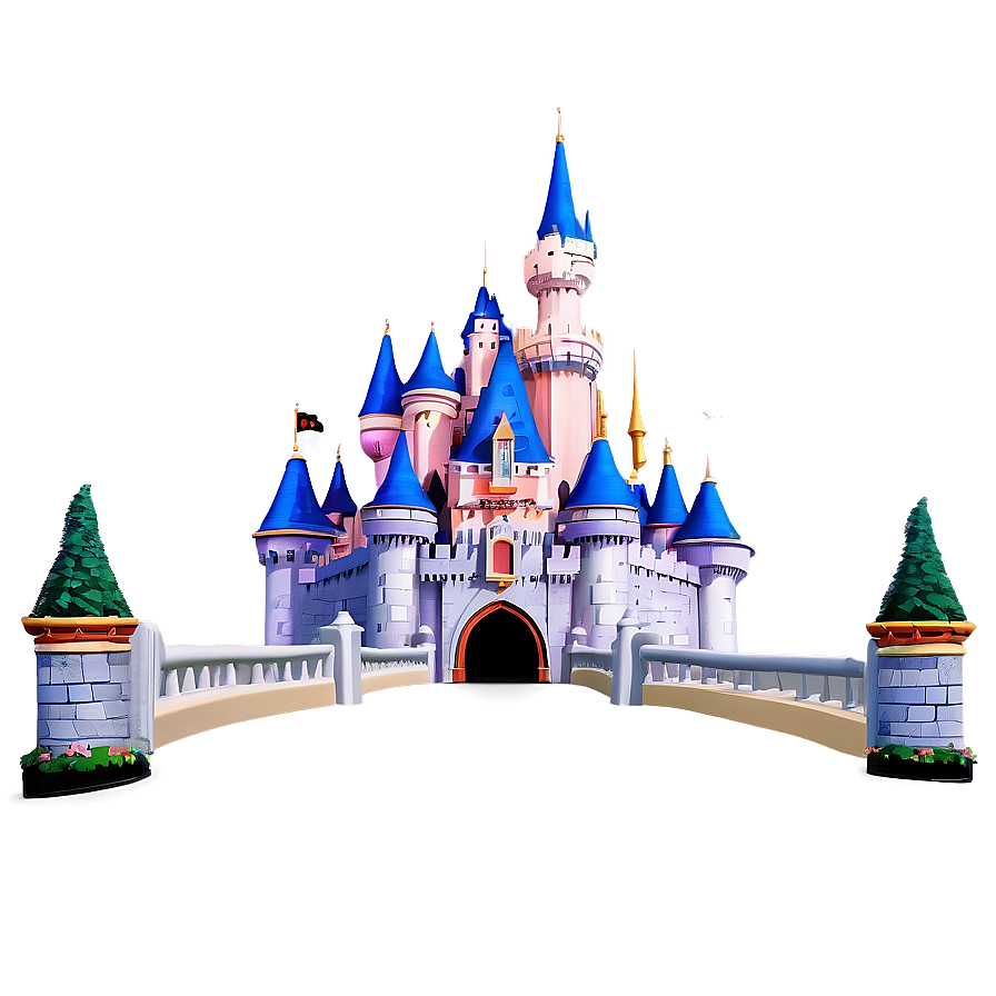 Disney Castle Theme Park Entrance Png Wof