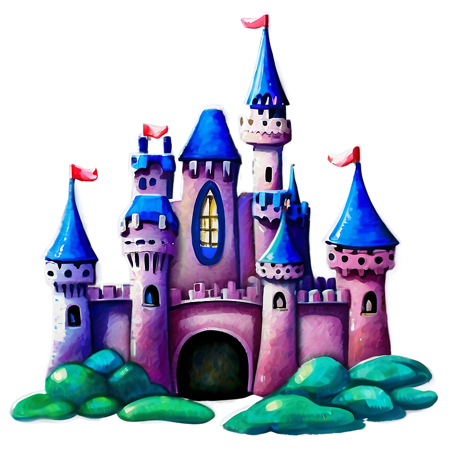 Disney Castle Watercolor Painting Png Aar78