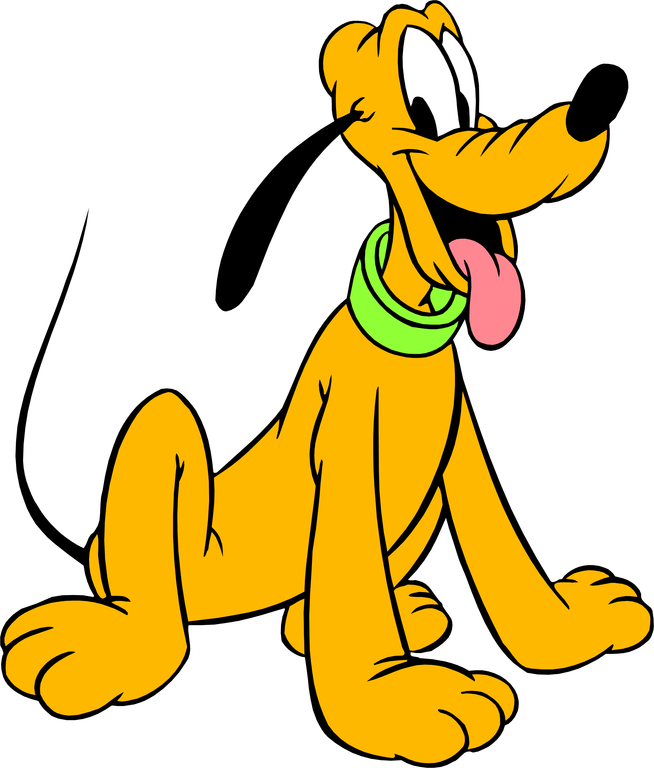 Disney Pluto Sitting Happy