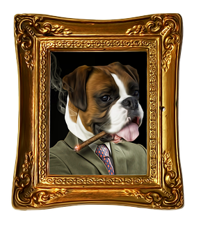 Distinguished Bulldogwith Cigar