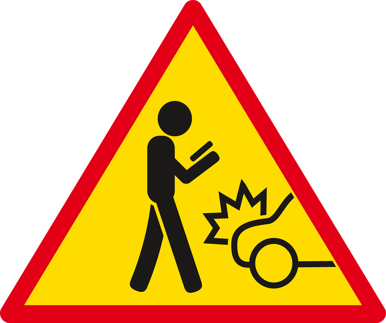 Distracted Walking Warning Sign