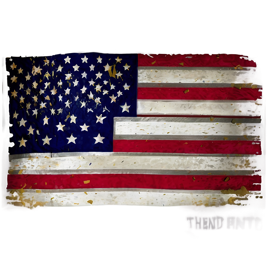 Distressed American Flag Transparent Png 04302024