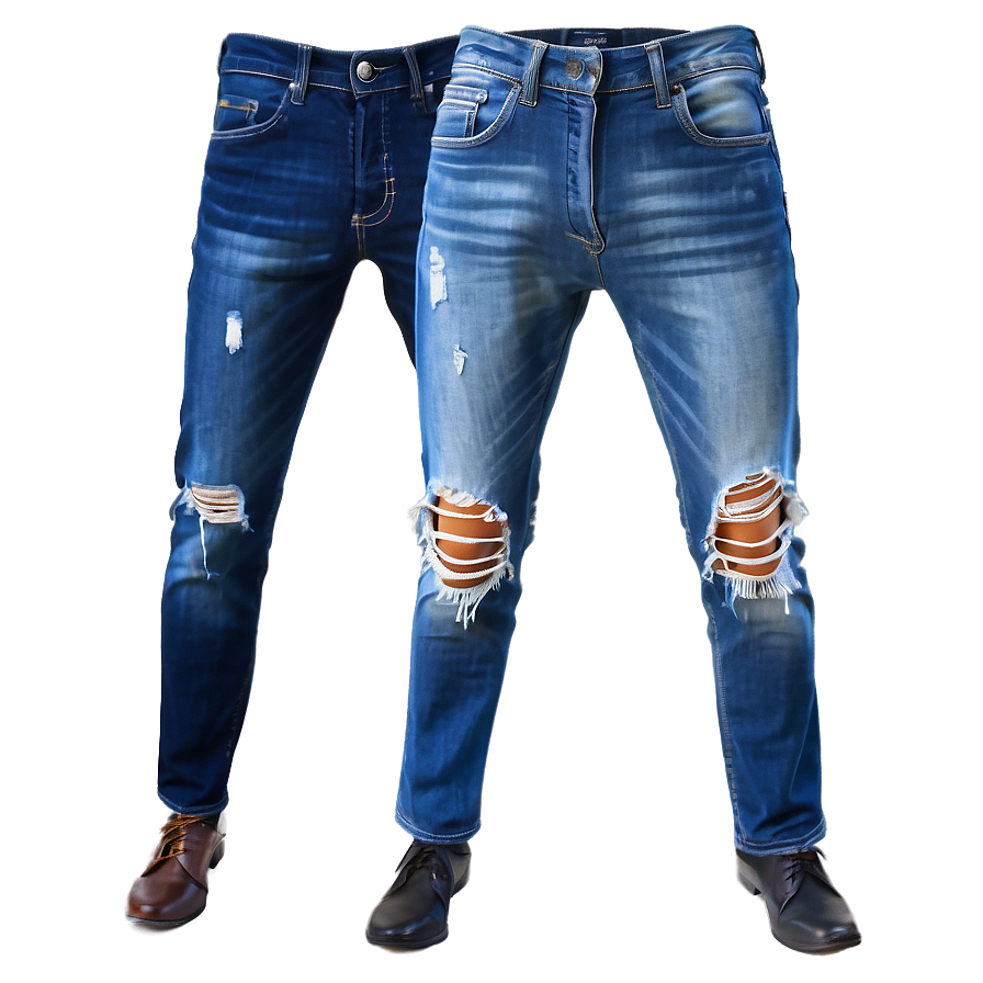 Distressed Blue Denim Png 10