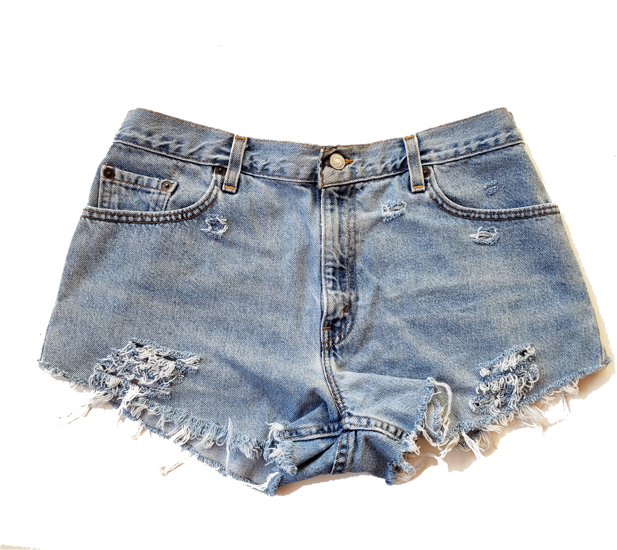 Distressed Denim Shorts