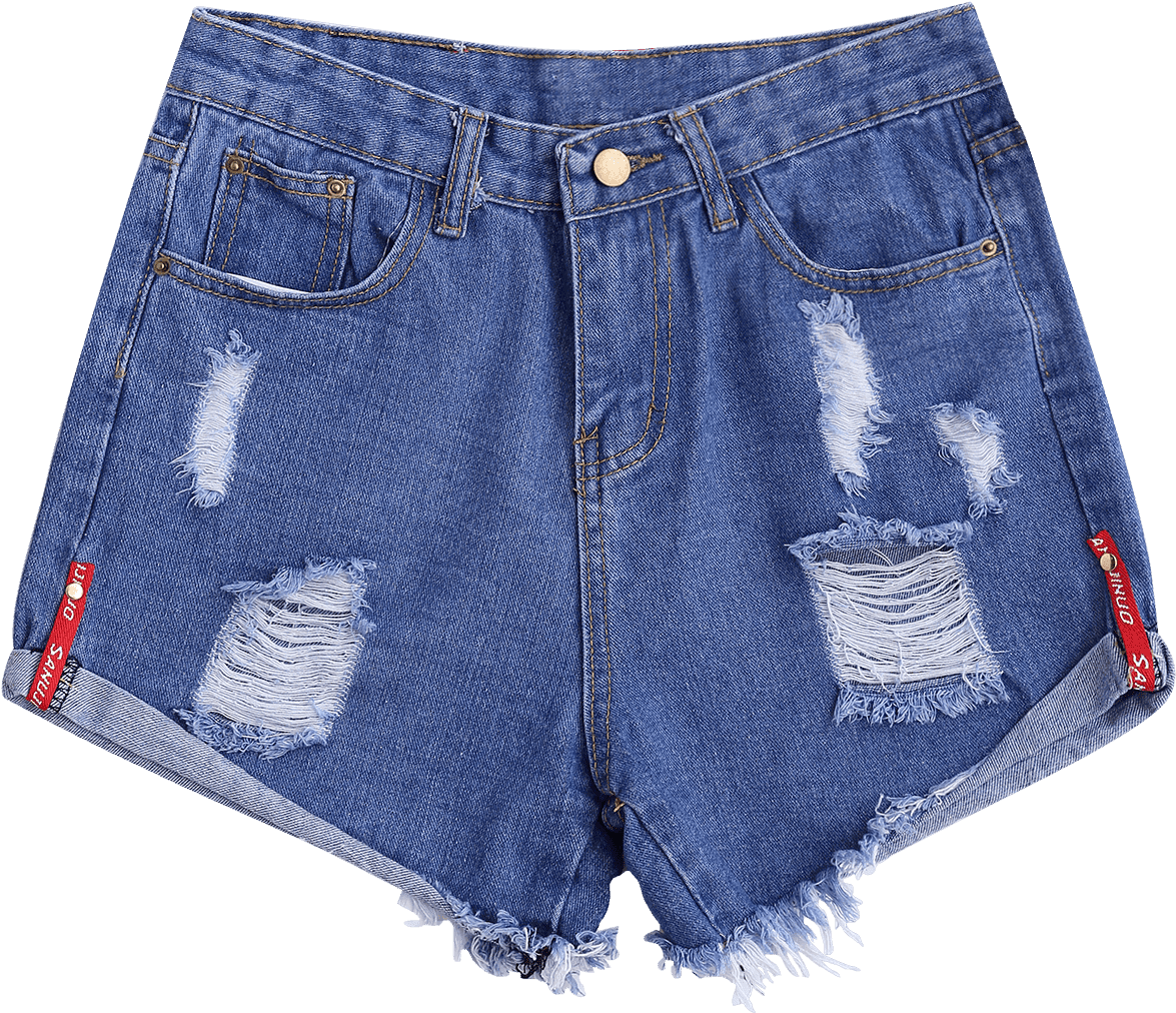 Distressed Denim Shorts