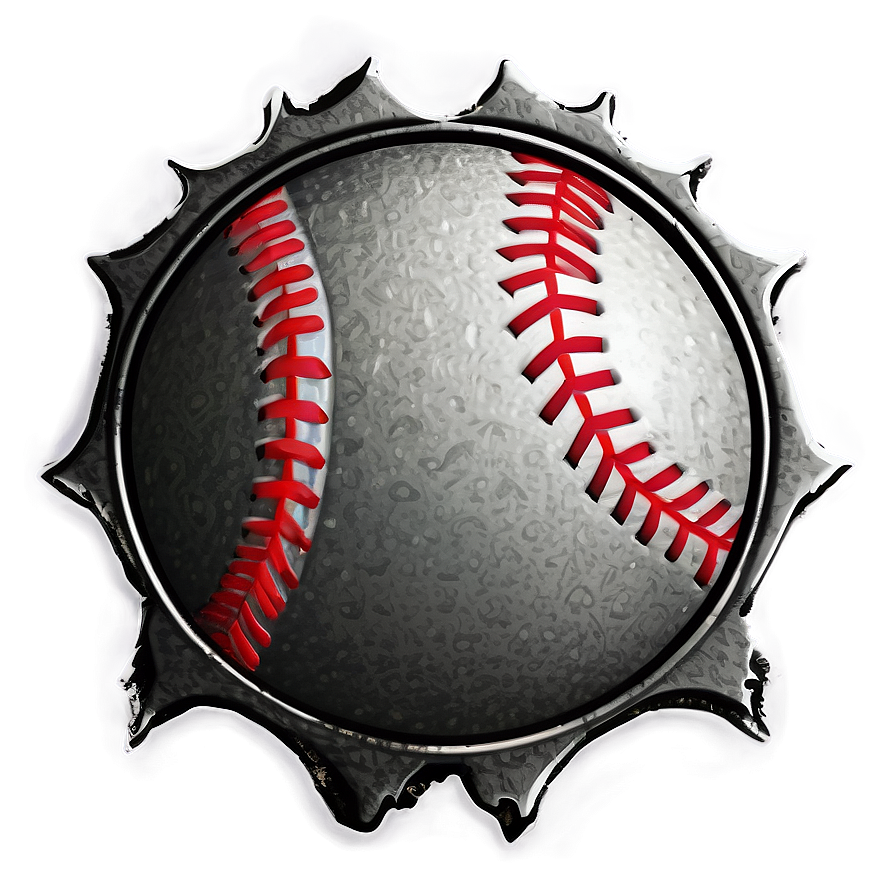 Distressed Softball Badge Png 06292024