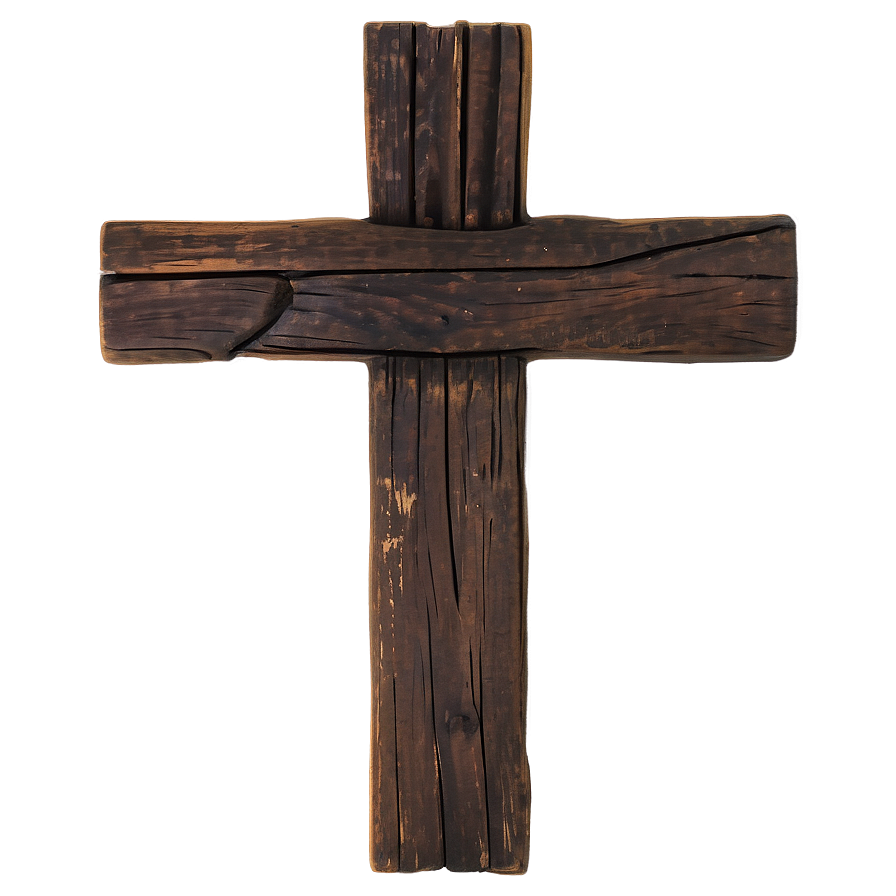 Distressed Wooden Cross Png 05252024