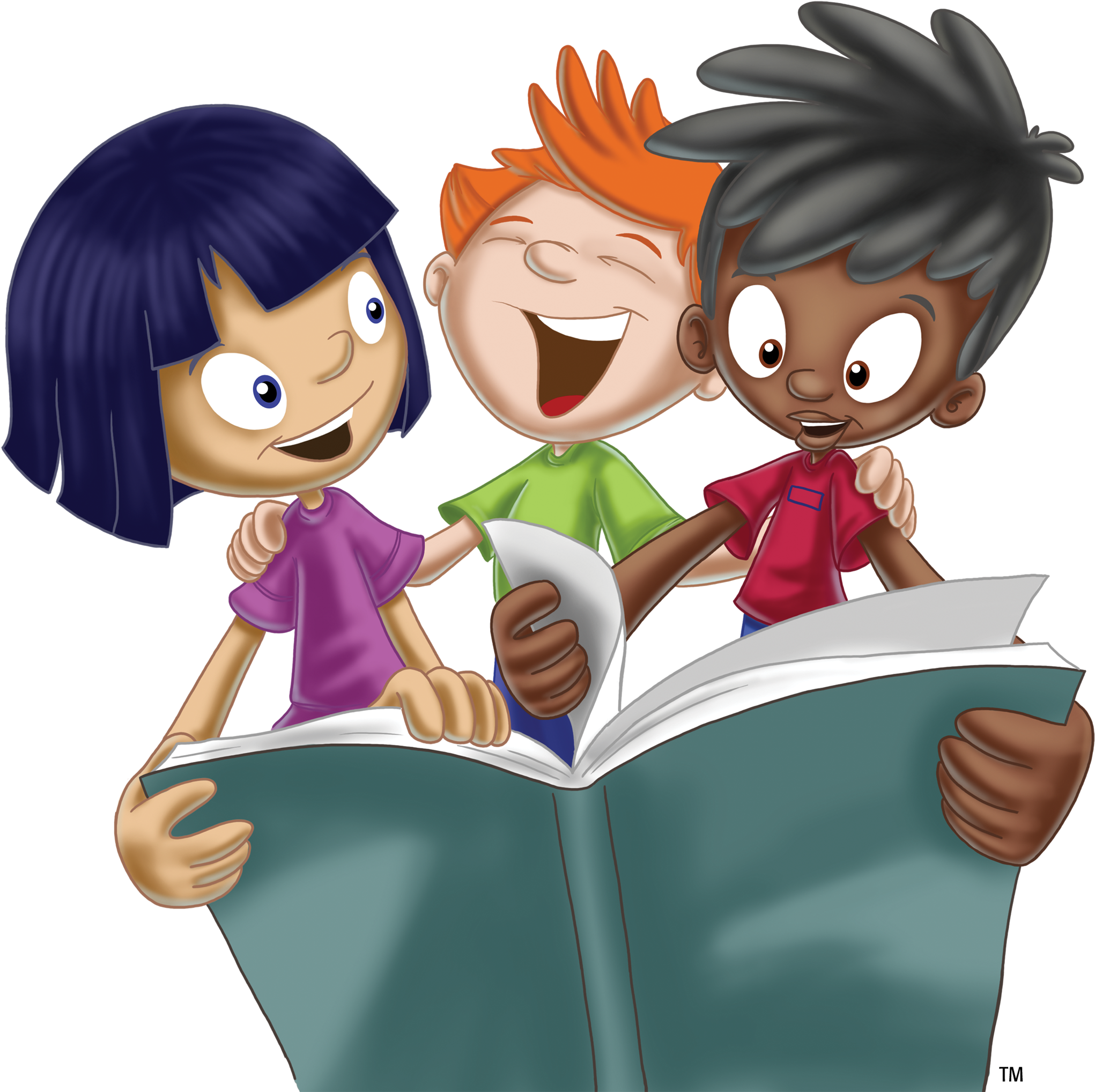 Diverse Children Reading Together