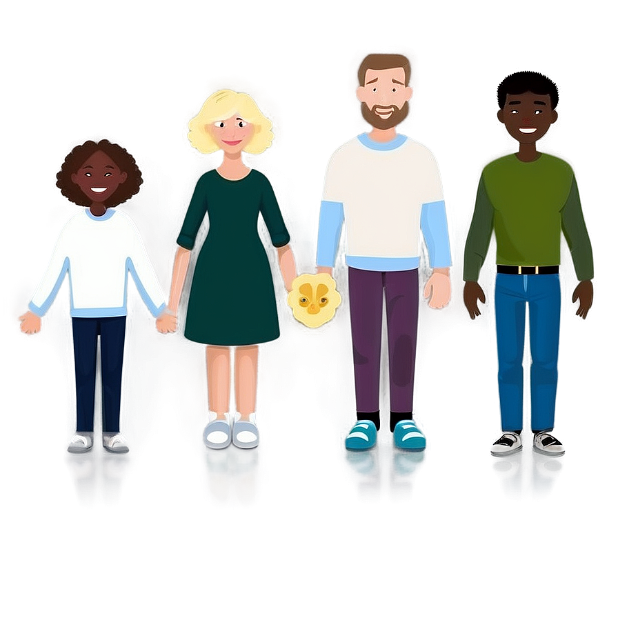 Diverse Family Clipart Png Gmf36