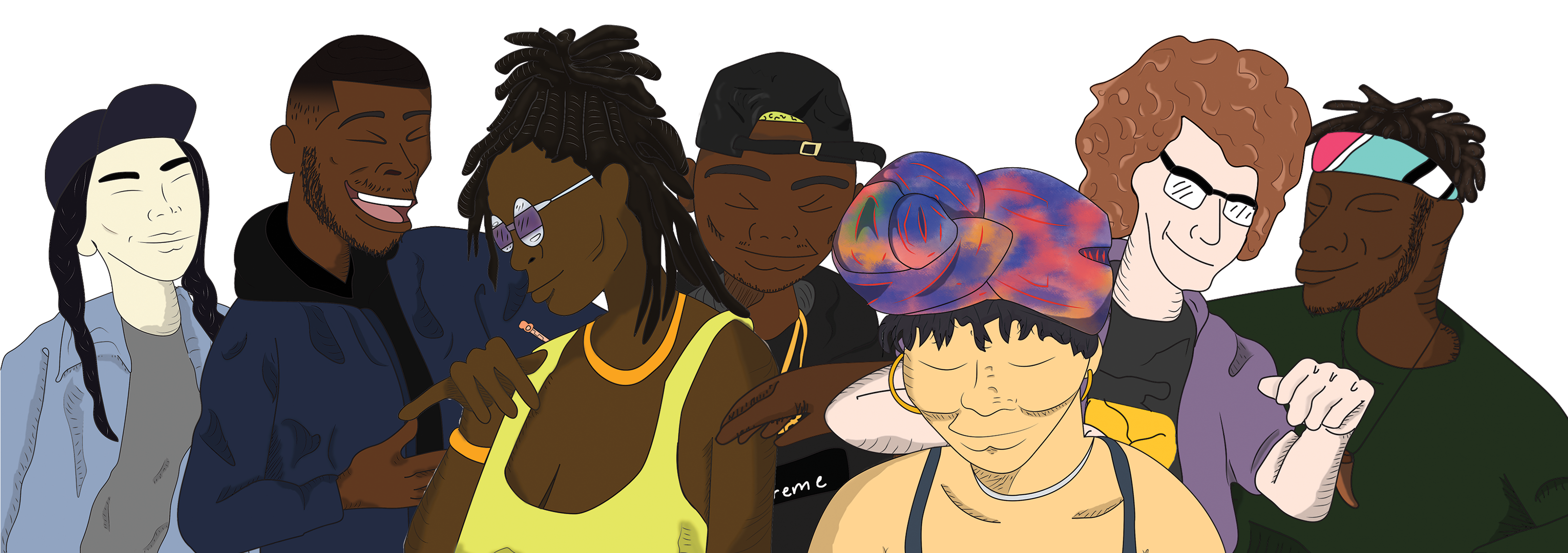 Diverse_ Group_of_ Friends_ Illustration