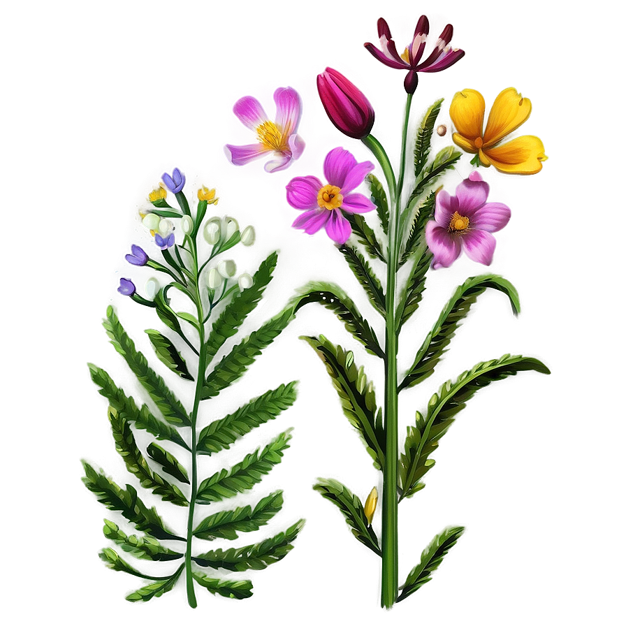 Diverse Wildflowers Collection Png 31