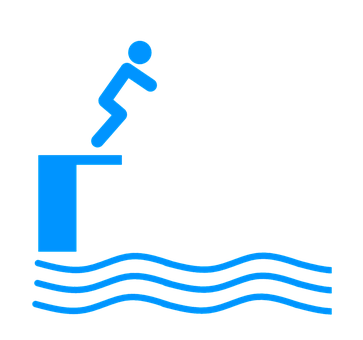 Diving Icon Blueand Black